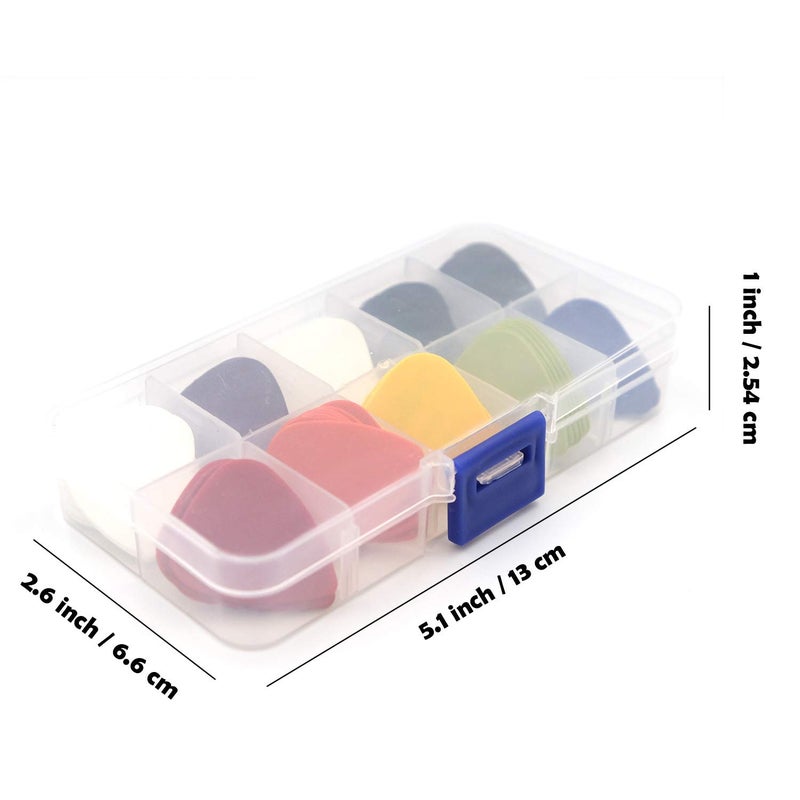 Toolso 50pcs Guitar Picks 1 Box Case Mixed Thickness 132mm68mm23mm Pick Acoustic Electric Guitar Accessories Musical Instrument - Image 2